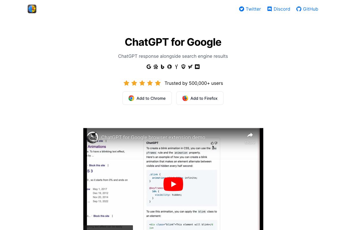 ChatGPT for Google