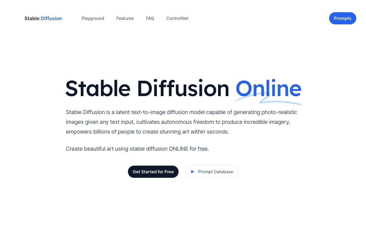 Stable Diffusion Online